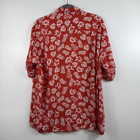 Vintage Designs By Anthony Red Floral The Boy From Oz Hawaiian Shirt Medium - Picture 10 of 11